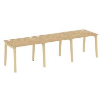 Onix Wood OW.RS-3.1.8 (Тиквуд светлый/Дуб светлый) Рабочая станция, опоры - массив дерева