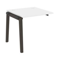 Onix Wood OW.1.NRS-0.8 (Белый бриллиант/Дуб темный) Наборный элемент рабочей станции, опоры - массив дерева