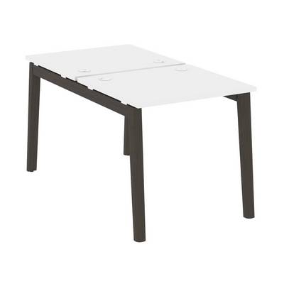 Onix Wood OW.D.RS-2.0.7 (Белый бриллиант/Дуб темный) Рабочая станция, опоры - массив дерева