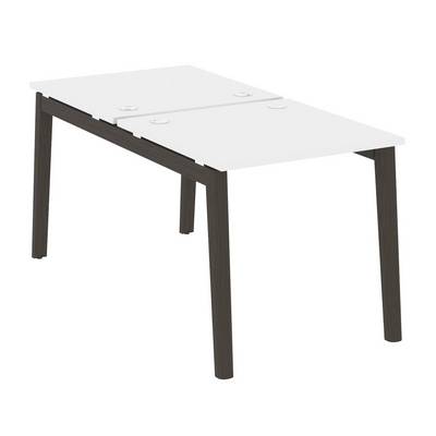 Onix Wood OW.D.RS-2.0.8 (Белый бриллиант/Дуб темный) Рабочая станция, опоры - массив дерева