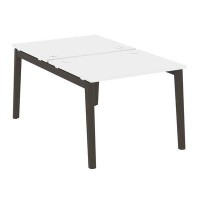 Onix Wood OW.D.RS-2.1.8 (Белый бриллиант/Дуб темный) Рабочая станция, опоры - массив дерева