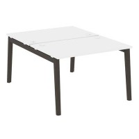 Onix Wood OW.D.RS-2.2.8 (Белый бриллиант/Дуб темный) Рабочая станция, опоры - массив дерева