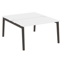 Onix Wood OW.D.RS-2.3.8 (Белый бриллиант/Дуб темный) Рабочая станция, опоры - массив дерева