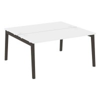 Onix Wood OW.D.RS-2.4.7 (Белый бриллиант/Дуб темный) Рабочая станция, опоры - массив дерева