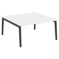 Onix Wood OW.D.RS-2.4.8 (Белый бриллиант/Дуб темный) Рабочая станция, опоры - массив дерева