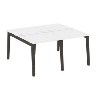 Onix Wood OW.D.RS-4.0.7 (Белый бриллиант/Дуб темный) Рабочая станция, опоры - массив дерева