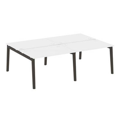 Onix Wood OW.D.RS-4.2.8 (Белый бриллиант/Дуб темный) Рабочая станция, опоры - массив дерева