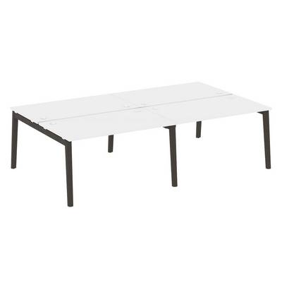 Onix Wood OW.D.RS-4.3.8 (Белый бриллиант/Дуб темный) Рабочая станция, опоры - массив дерева