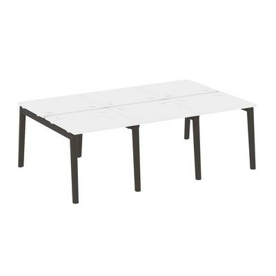 Onix Wood OW.D.RS-6.0.7 (Белый бриллиант/Дуб темный) Рабочая станция, опоры - массив дерева