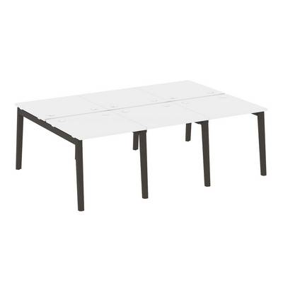 Onix Wood OW.D.RS-6.0.8 (Белый бриллиант/Дуб темный) Рабочая станция, опоры - массив дерева