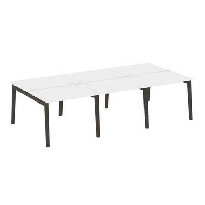 Onix Wood OW.D.RS-6.1.7 (Белый бриллиант/Дуб темный) Рабочая станция, опоры - массив дерева