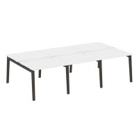 Onix Wood OW.D.RS-6.1.8 (Белый бриллиант/Дуб темный) Рабочая станция, опоры - массив дерева