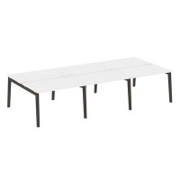 Onix Wood OW.D.RS-6.2.8 (Белый бриллиант/Дуб темный) Рабочая станция, опоры - массив дерева