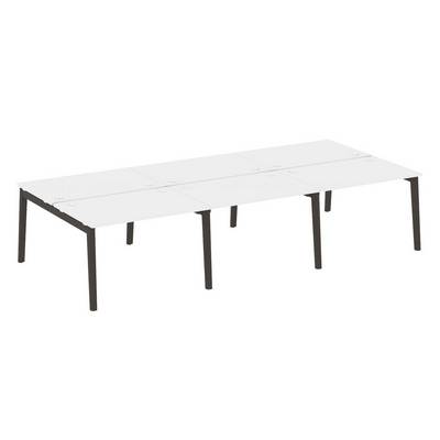 Onix Wood OW.D.RS-6.2.8 (Белый бриллиант/Дуб темный) Рабочая станция, опоры - массив дерева