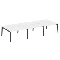 Onix Wood OW.D.RS-6.3.8 (Белый бриллиант/Дуб темный) Рабочая станция, опоры - массив дерева