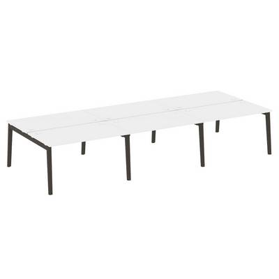 Onix Wood OW.D.RS-6.3.8 (Белый бриллиант/Дуб темный) Рабочая станция, опоры - массив дерева