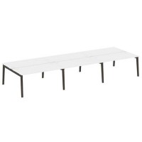 Onix Wood OW.D.RS-6.4.8 (Белый бриллиант/Дуб темный) Рабочая станция, опоры - массив дерева