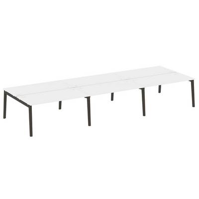 Onix Wood OW.D.RS-6.4.8 (Белый бриллиант/Дуб темный) Рабочая станция, опоры - массив дерева