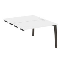 Onix Wood OW.D.SPR-2.7 (Белый бриллиант/Дуб темный) Стол-приставка двойной  к опорным элементам, опоры - массив дерева