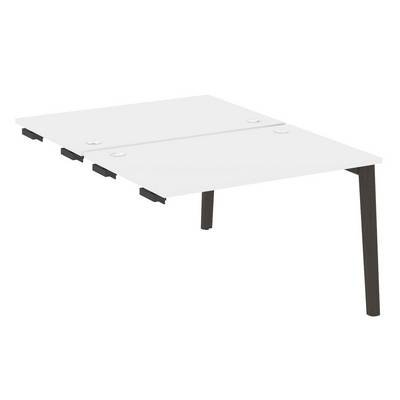 Onix Wood OW.D.SPR-2.8 (Белый бриллиант/Дуб темный) Стол-приставка двойной  к опорным элементам, опоры - массив дерева