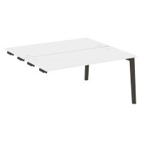Onix Wood OW.D.SPR-4.7 (Белый бриллиант/Дуб темный) Стол-приставка двойной  к опорным элементам, опоры - массив дерева