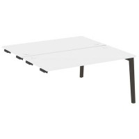 Onix Wood OW.D.SPR-4.8 (Белый бриллиант/Дуб темный) Стол-приставка двойной  к опорным элементам, опоры - массив дерева