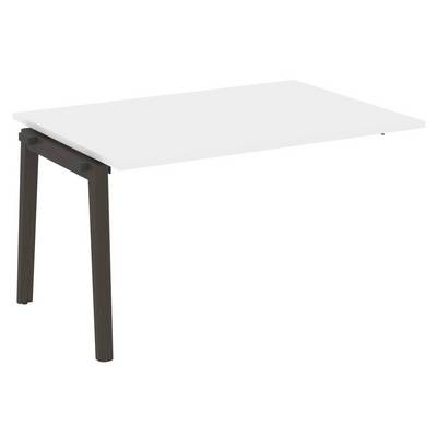 Onix Wood OW.NPRG-3 (Белый бриллиант/Дуб темный) Проходной наборный элемент переговорного стола, опоры - массив дерева