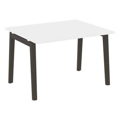 Onix Wood OW.PRG-1.2 (Белый бриллиант/Дуб темный) Стол переговорный, 1 столешница, опоры - массив дерева