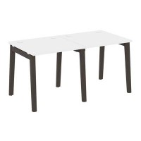 Onix Wood OW.RS-2.0.8 (Белый бриллиант/Дуб темный) Рабочая станция, опоры - массив дерева