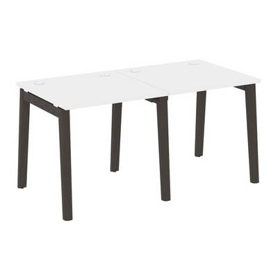 Onix Wood OW.RS-2.0.8 (Белый бриллиант/Дуб темный) Рабочая станция, опоры - массив дерева