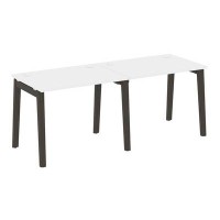 Onix Wood OW.RS-2.1.7 (Белый бриллиант/Дуб темный) Рабочая станция, опоры - массив дерева