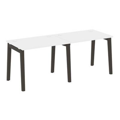 Onix Wood OW.RS-2.1.7 (Белый бриллиант/Дуб темный) Рабочая станция, опоры - массив дерева