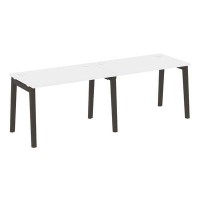 Onix Wood OW.RS-2.2.7 (Белый бриллиант/Дуб темный) Рабочая станция, опоры - массив дерева