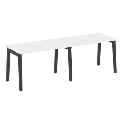 Onix Wood OW.RS-2.2.7 (Белый бриллиант/Дуб темный) Рабочая станция, опоры - массив дерева