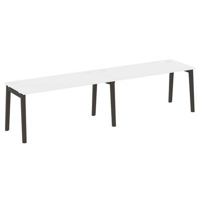 Onix Wood OW.RS-2.4.7 (Белый бриллиант/Дуб темный) Рабочая станция, опоры - массив дерева