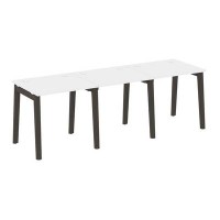 Onix Wood OW.RS-3.0.7 (Белый бриллиант/Дуб темный) Рабочая станция, опоры - массив дерева