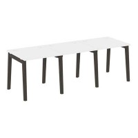 Onix Wood OW.RS-3.0.8 (Белый бриллиант/Дуб темный) Рабочая станция, опоры - массив дерева