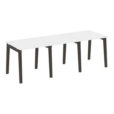 Onix Wood OW.RS-3.0.8 (Белый бриллиант/Дуб темный) Рабочая станция, опоры - массив дерева