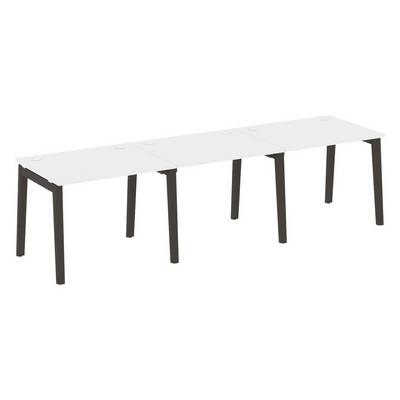 Onix Wood OW.RS-3.1.8 (Белый бриллиант/Дуб темный) Рабочая станция, опоры - массив дерева