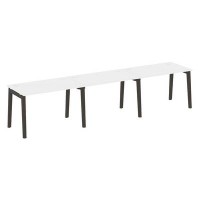 Onix Wood OW.RS-3.2.7 (Белый бриллиант/Дуб темный) Рабочая станция, опоры - массив дерева