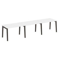 Onix Wood OW.RS-3.2.8 (Белый бриллиант/Дуб темный) Рабочая станция, опоры - массив дерева