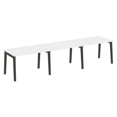 Onix Wood OW.RS-3.2.8 (Белый бриллиант/Дуб темный) Рабочая станция, опоры - массив дерева