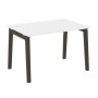 Onix Wood OW.SP-2.8 (Белый бриллиант/Дуб темный) Стол письменный, опоры - массив дерева