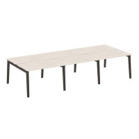 Onix Wood OW.D.RS-6.2.7 (Денвер светлый/Дуб темный) Рабочая станция, опоры - массив дерева