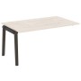 Onix Wood OW.NPRG-4 (Денвер светлый/Дуб темный) Проходной наборный элемент переговорного стола, опоры - массив дерева