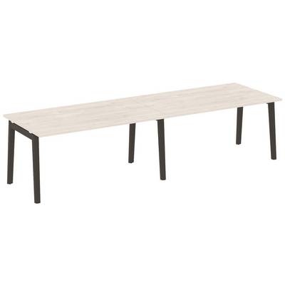 Onix Wood OW.PRG-2.4 (Денвер светлый/Дуб темный) Стол переговорный, 2 столешницы, опоры - массив дерева