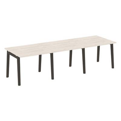 Onix Wood OW.PRG-3.1 (Денвер светлый/Дуб темный) Стол переговорный, 3 столешницы, опоры - массив дерева