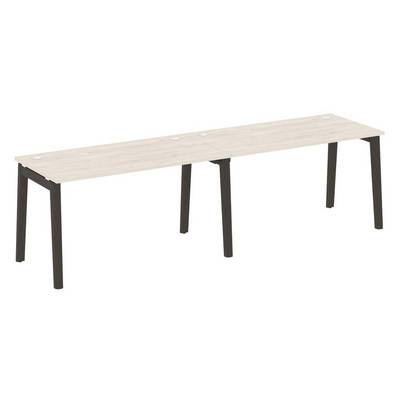 Onix Wood OW.RS-2.3.7 (Денвер светлый/Дуб темный) Рабочая станция, опоры - массив дерева