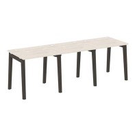 Onix Wood OW.RS-3.0.7 (Денвер светлый/Дуб темный) Рабочая станция, опоры - массив дерева