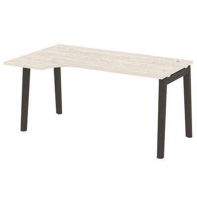 Onix Wood OW.SA-1L (Денвер светлый/Дуб темный) Стол эргономичный левый, опоры - массив дерева